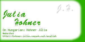 julia hohner business card