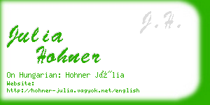 julia hohner business card